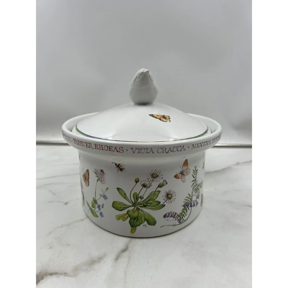 Marjolein Bastin Wildflower Meadow Ceramic Casserole Dish Bird Lid Oval Baker